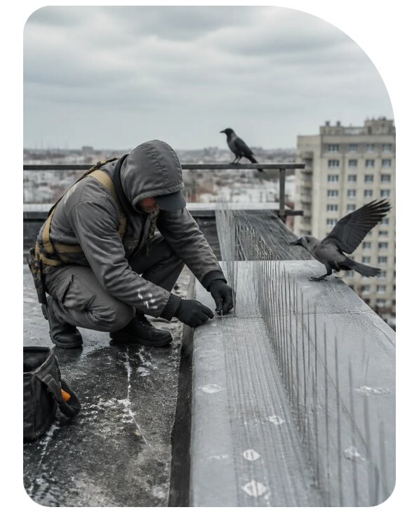 Защита от ворон под ключ в Старой Руссе по цене от 5095 р. | Сенат-Срс